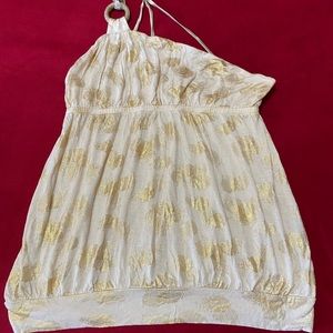 NWOT Baby Phat One Shoulder Tank Top in Gold